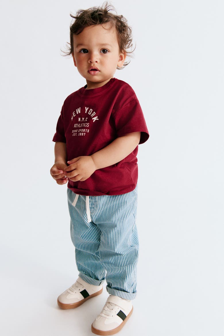 Cotton Twill Pants, Alternate, color, Light denim blue/striped
