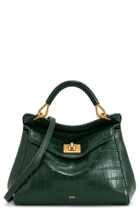 Lucia Faux Leather Top Handle Bag