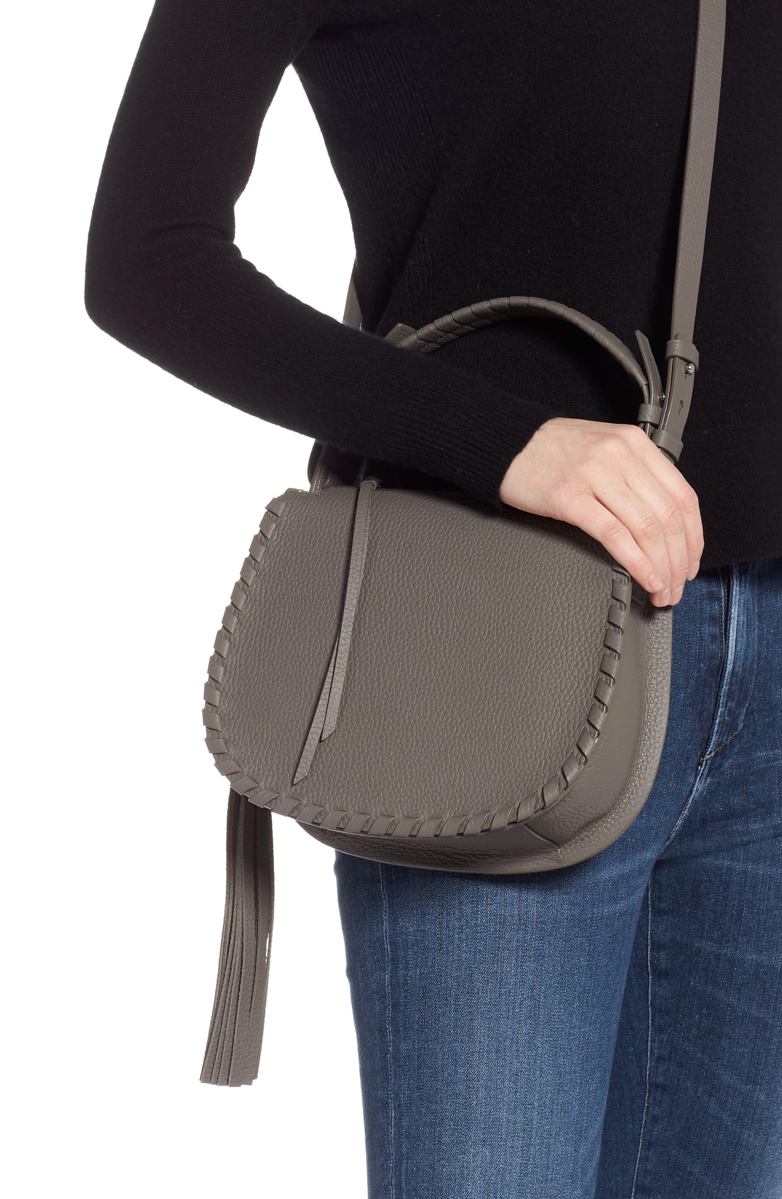 AllSaints Mori Leather Crossbody Bag, Alternate, color, 