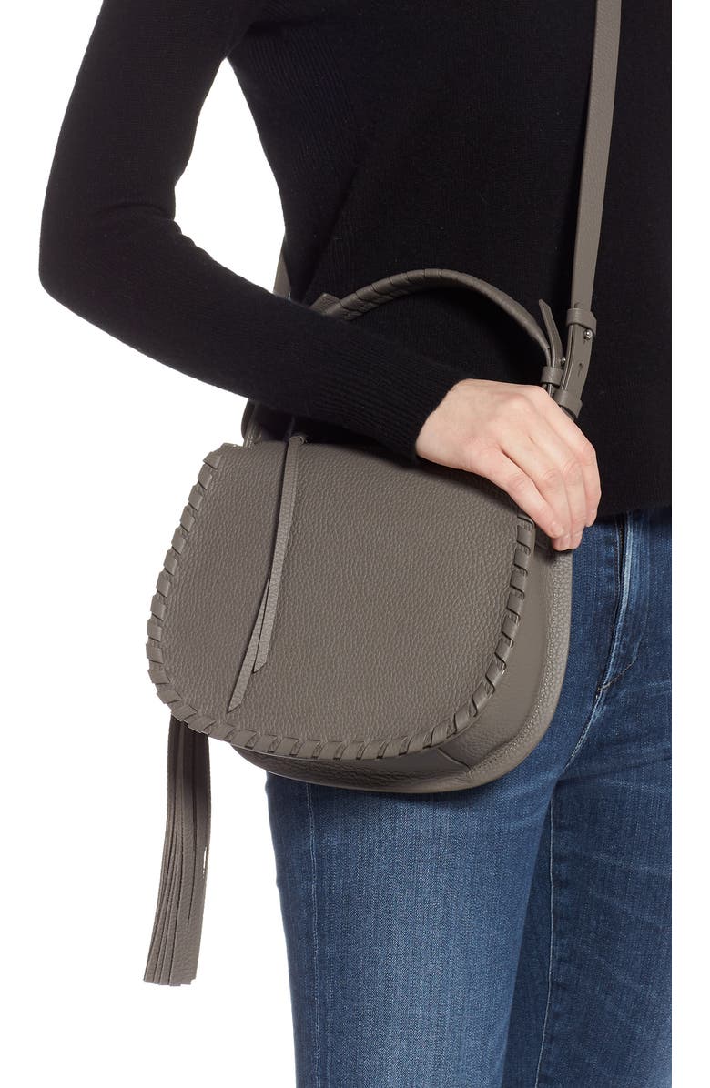 AllSaints Mori Leather Crossbody Bag, Alternate, color,