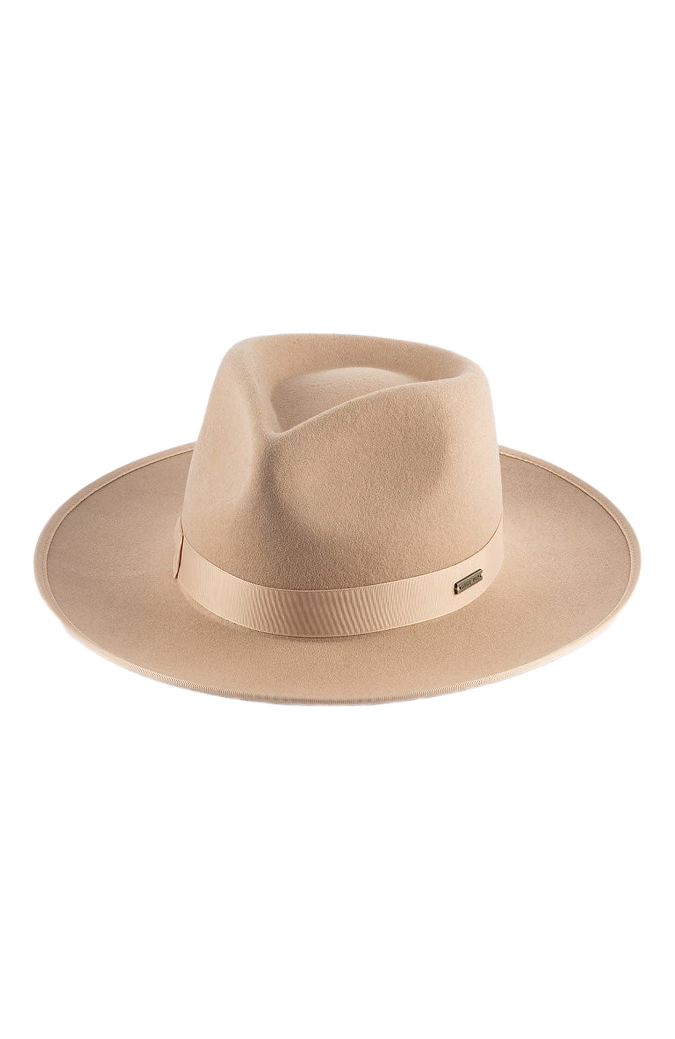 Gigi Pip Monroe Rancher Wool Fedora Hat in Nude 