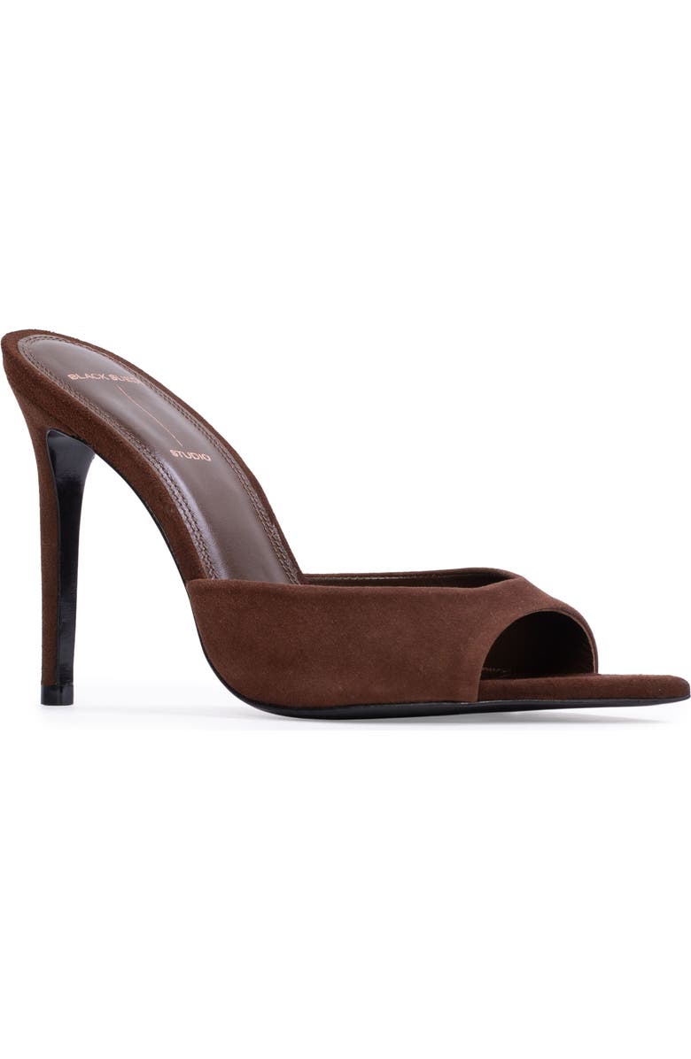 BLACK SUEDE STUDIO Brea Suede Mule, Alternate, color, Brownie Suede
