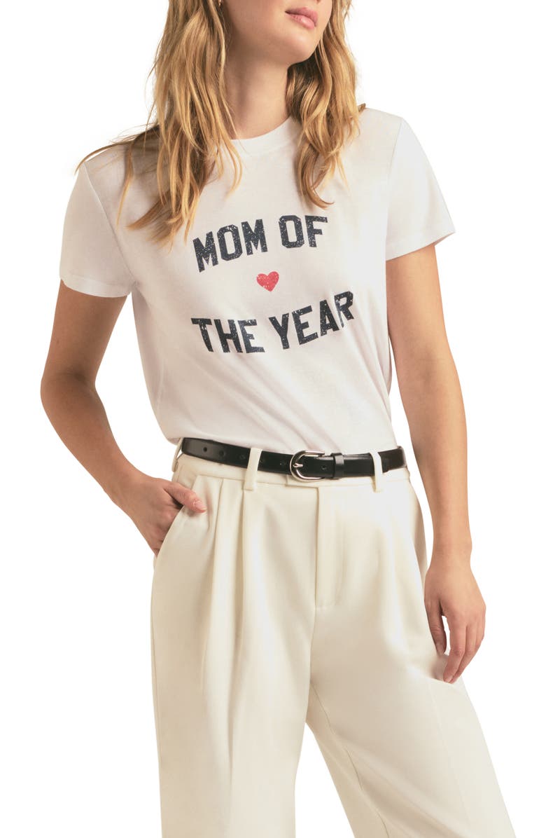 Favorite Daughter Mom of the Year Graphic T-Shirt, Main, color, White