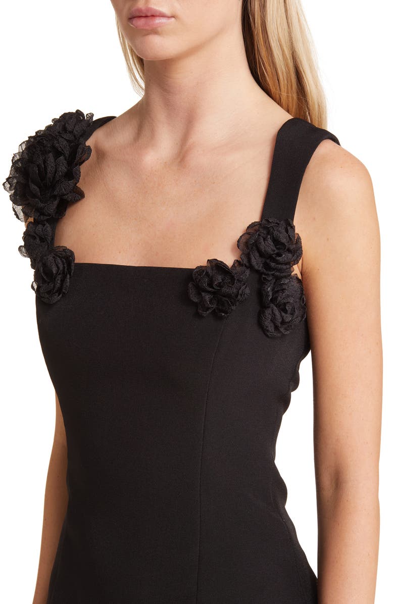 Elliatt Trompe Rosette Minidress, Alternate, color, Black