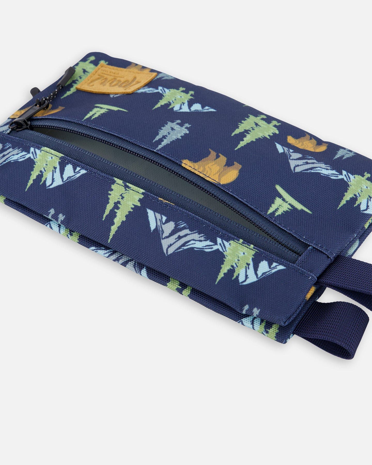 Deux par Deux Double Pencil Case Animal, Alternate, color, Navy