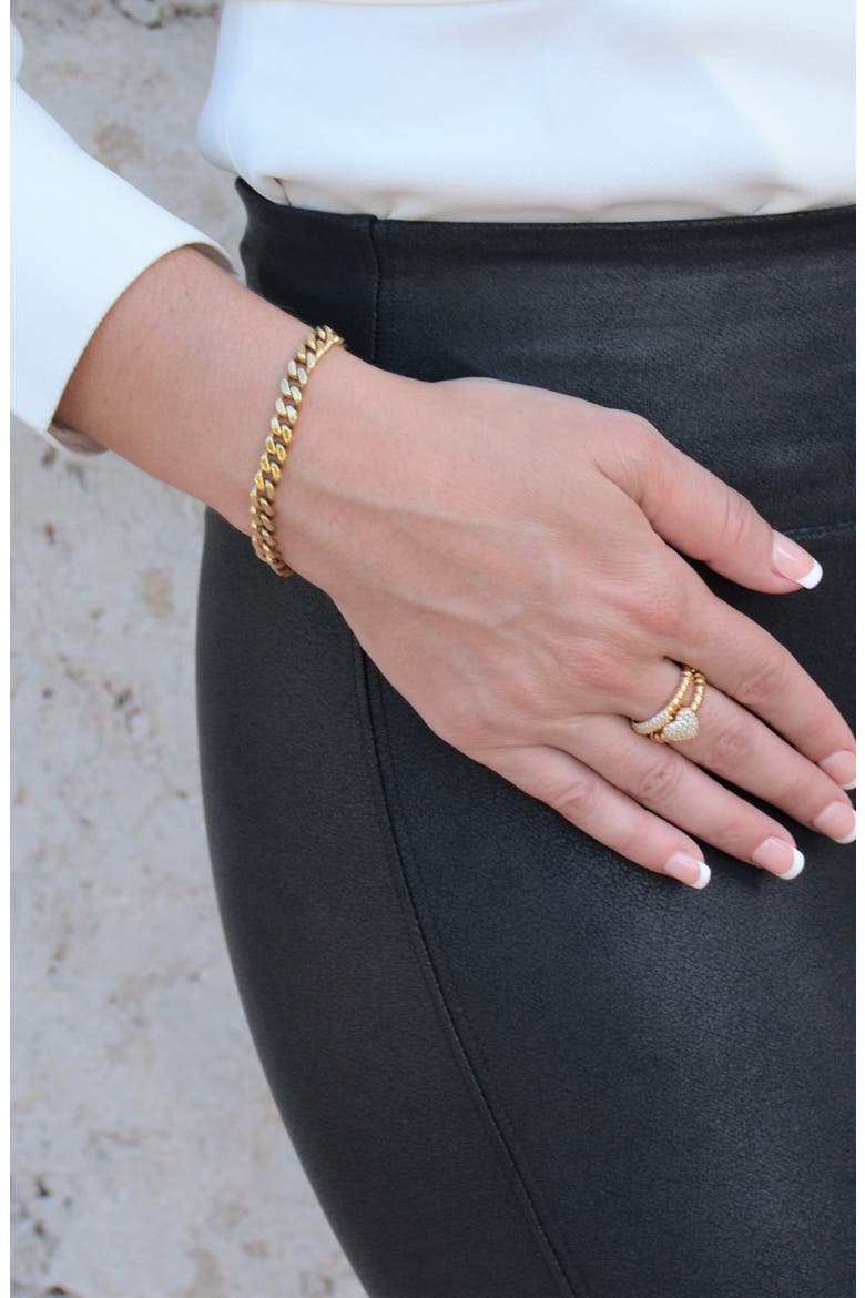 Miami Chain Bracelet, Alternate, color, GOLD