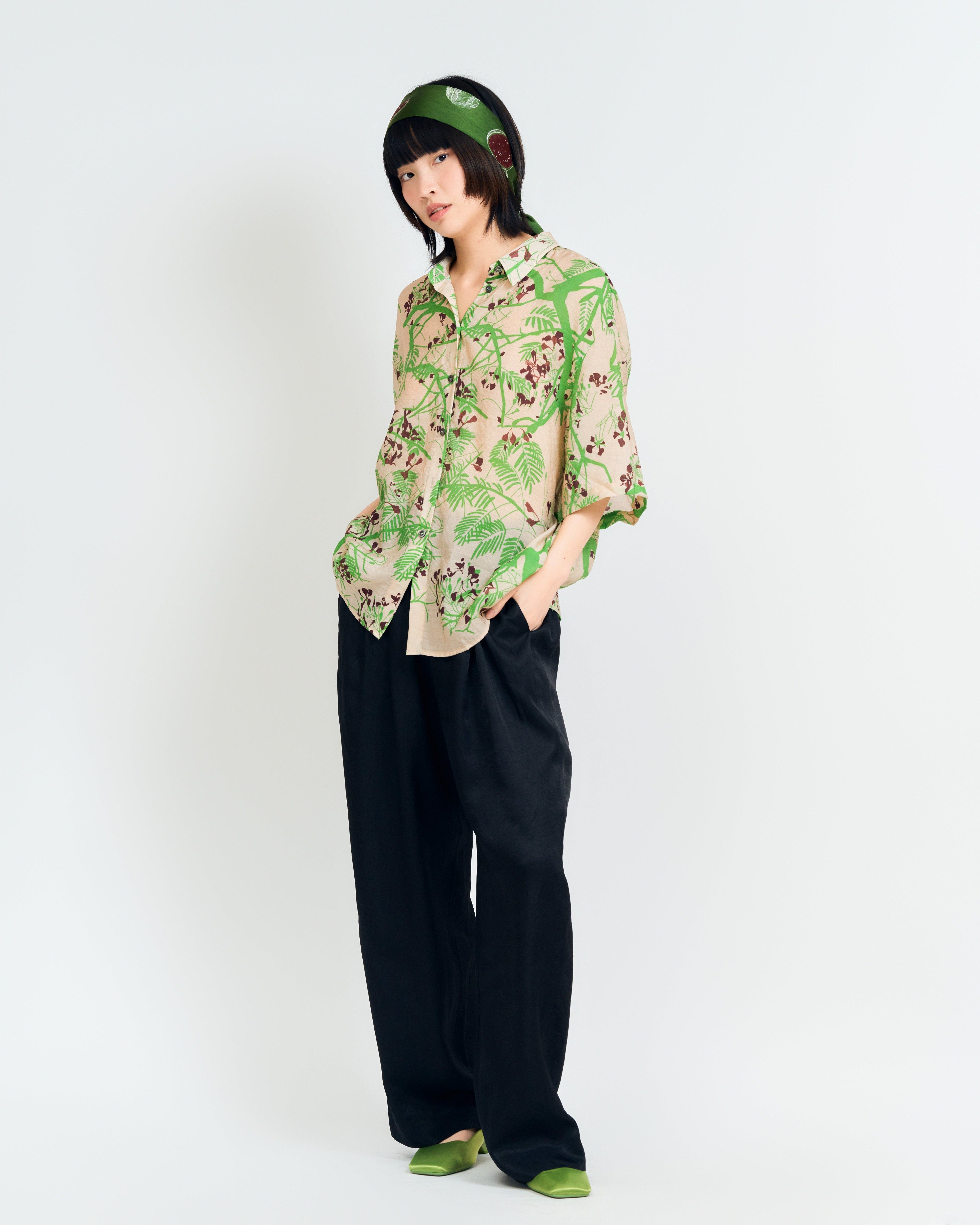 "Beach Blossom" Wide-Leg Pants