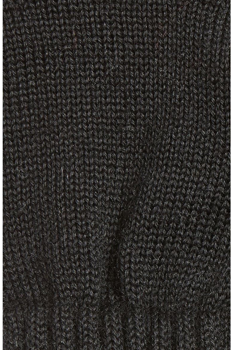 Fingerless Wool Gloves, Alternate, color, BLACK