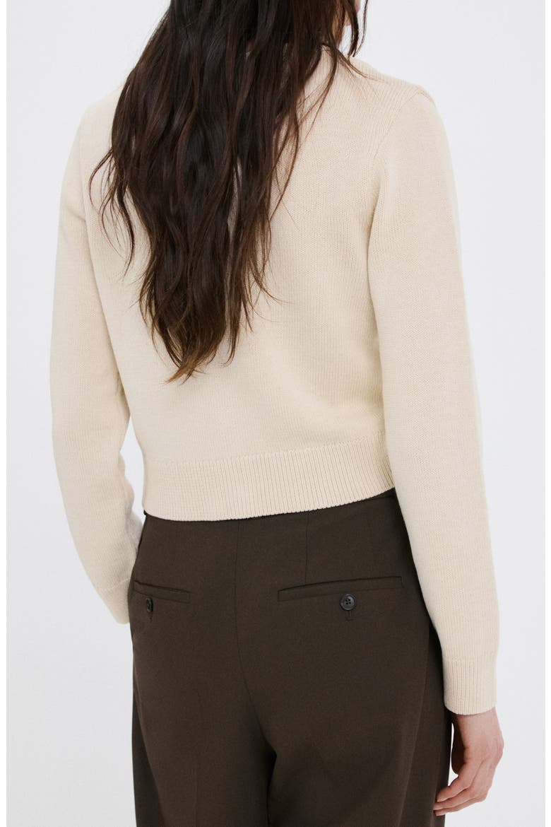 Bow Embellished Cardigan, Alternate, color, ECRU