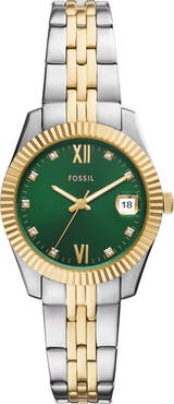 Fossil Scarlette Two-Tone Bracelet Watch, 32mm