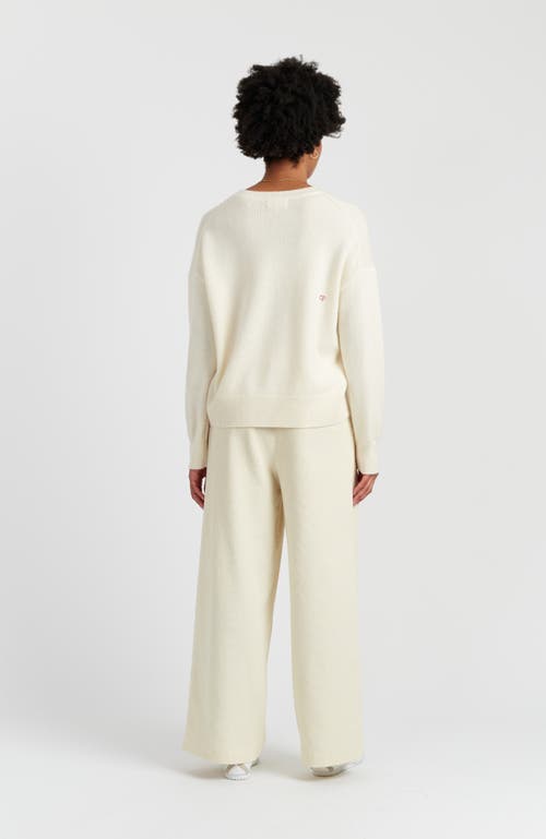 Chinti & Parker Wool-cashmere Tis The Season Sweater In White