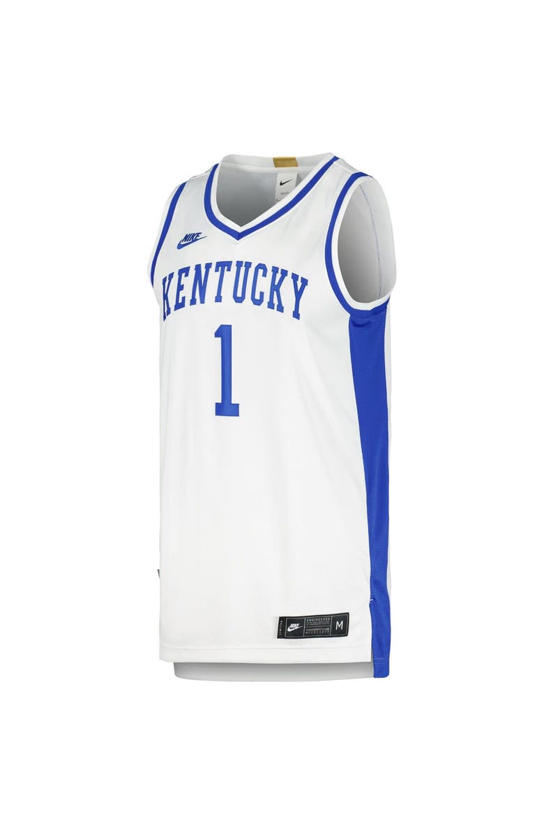 Nike Men's Nike White #1 Kentucky Wildcats Limited Retro Jersey, Alternate, color,