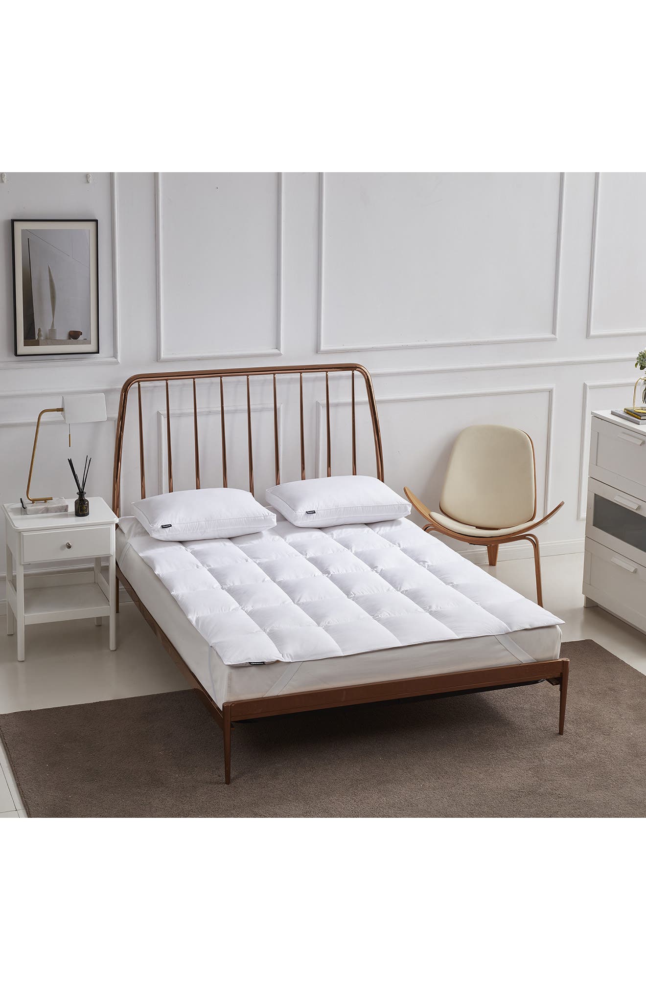 BLUE RIDGE HOME FASHIONS Beautyrest Tencel/Cotton Blend Mattress Topper ...