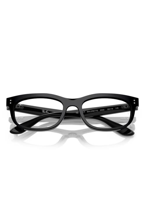 Ray Ban Ray-ban 54mm Rectangular Pillow Optical Glasses In Black