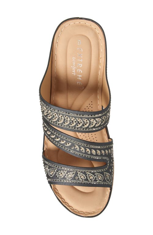 Extreme By Eddie Marc Embellished Wedge Sandal