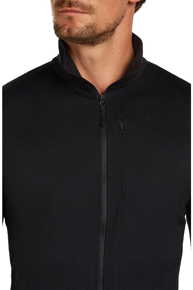 Men's Merino 260 Quantum Long Sleeve Zip Jacket, Alternate, color, BLACK