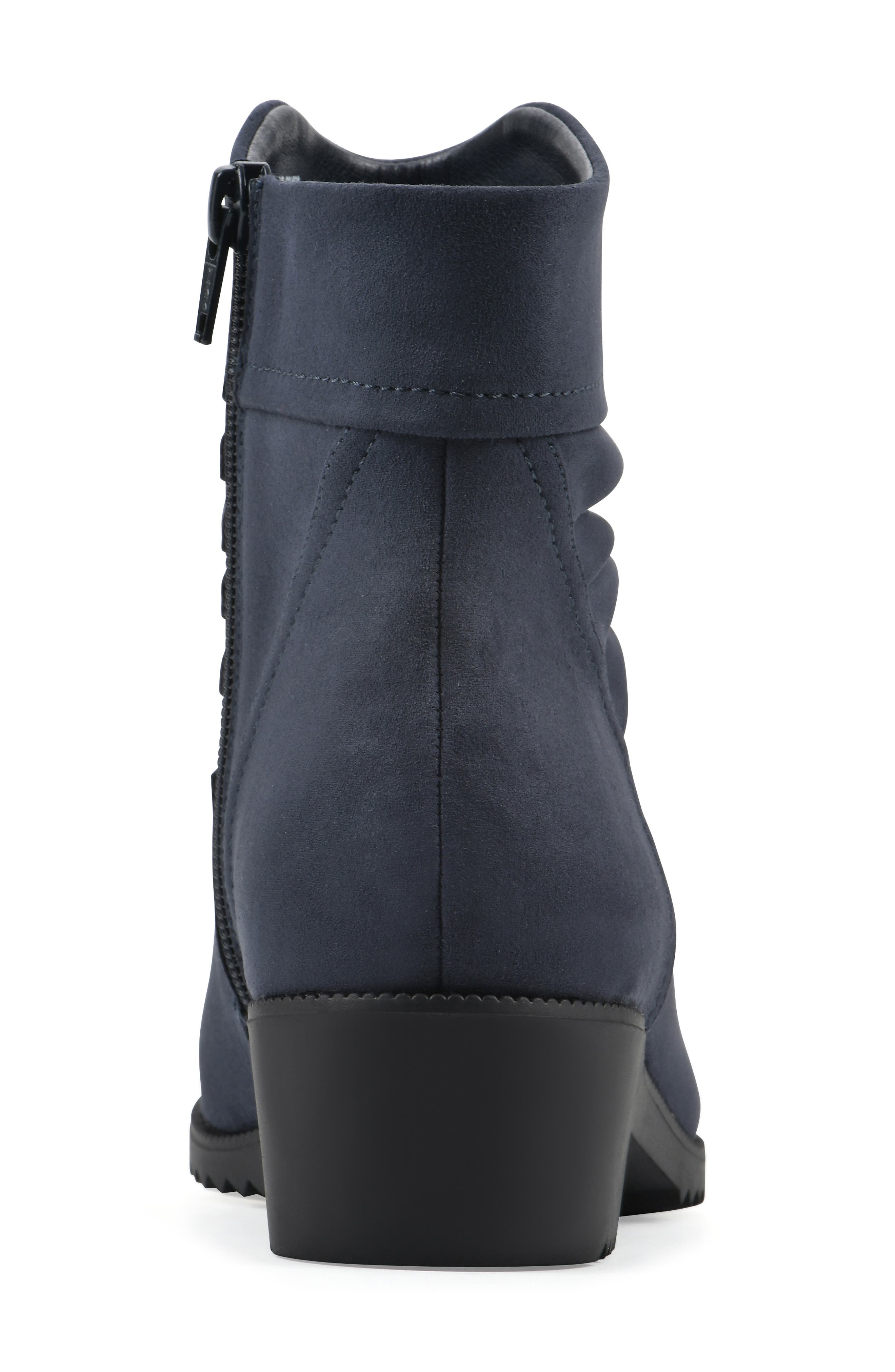 Durbon Scrunch Boot - Wide Width, Alternate, color, NAVY/ FABRIC