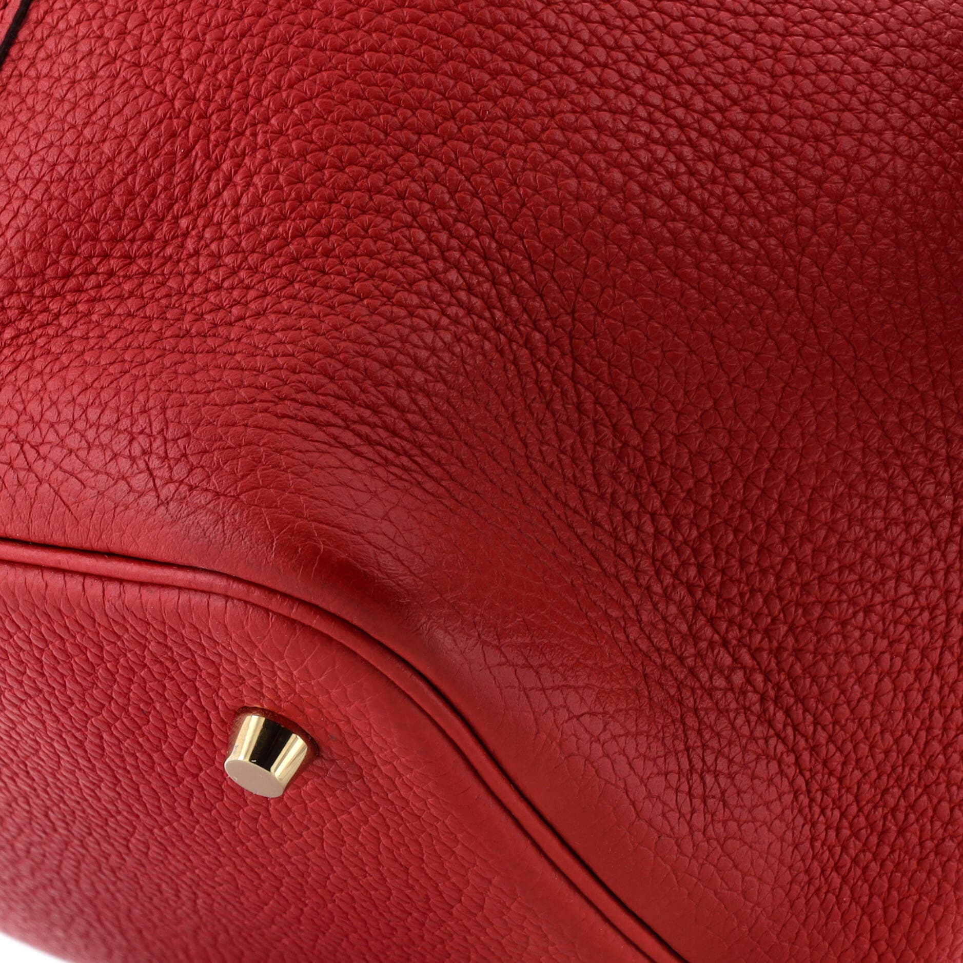 Pre-Owned Hermes Picotin Lock Bag Clemence MM, Alternate, color, Rouge Casaque