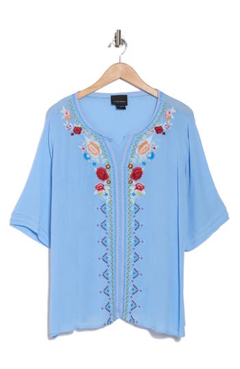 FORGOTTEN GRACE FORGOTTEN GRACE EMBROIDERED BLOUSE