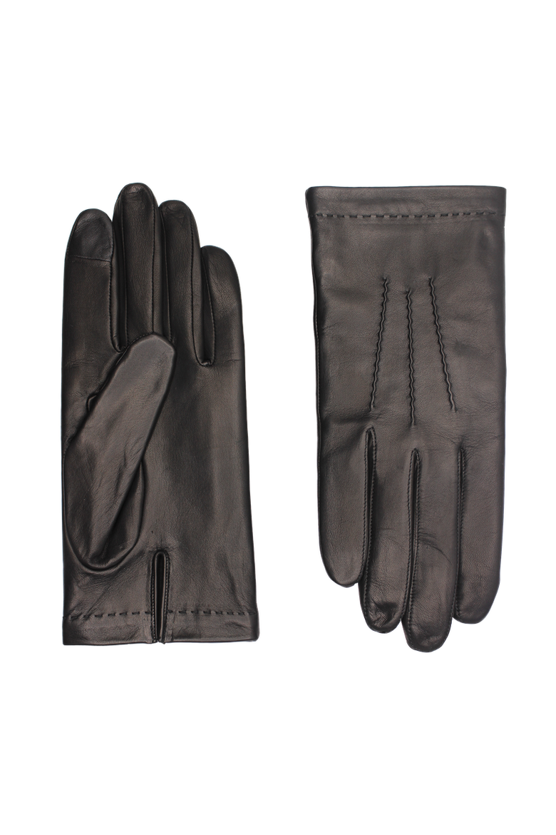 Loic Alpaca Lined Lambskin Glove, Main, color, TNoir