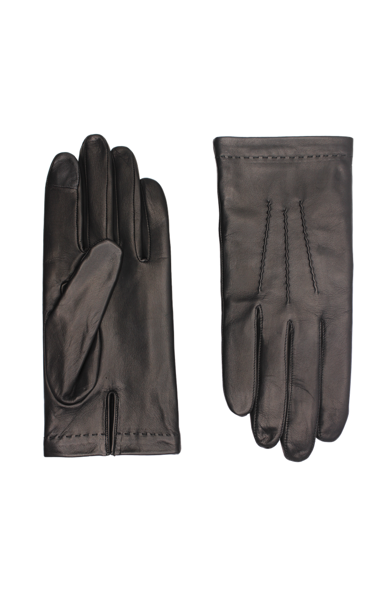 Agnelle Loic Alpaca Lined Lambskin Glove, Main, color, Tnoir