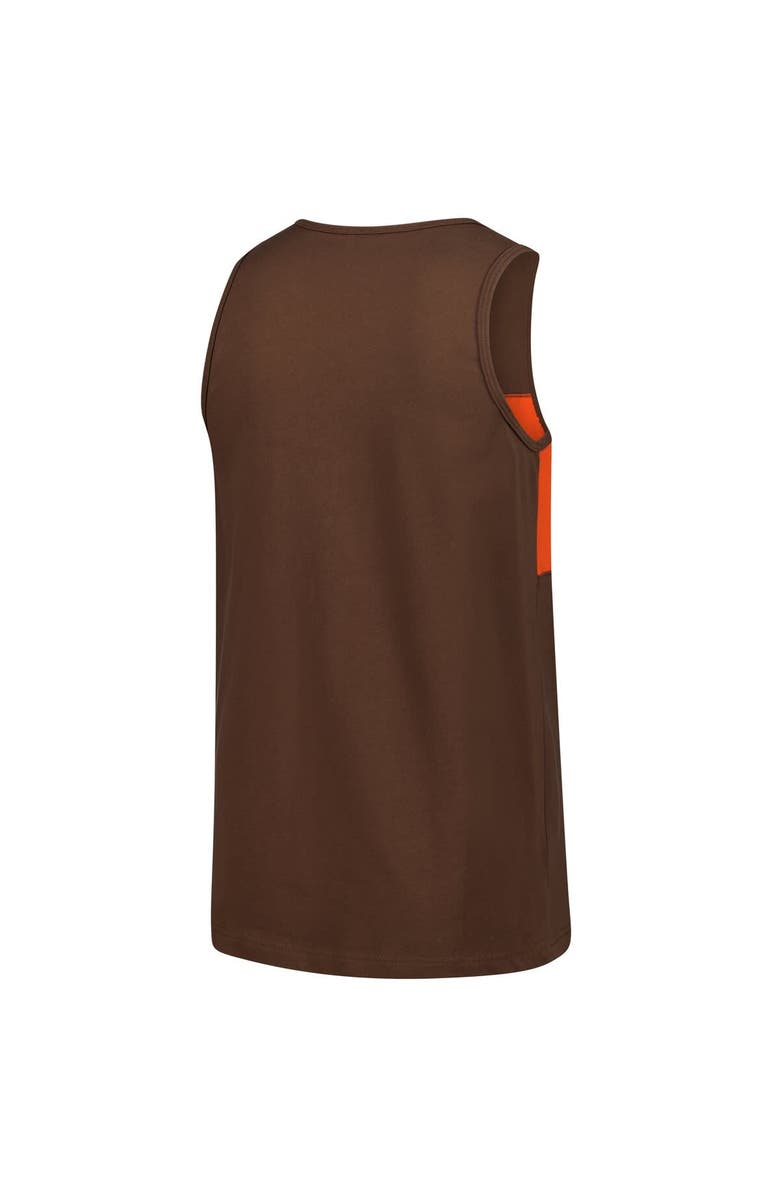 Mitchell & Ness Men's Mitchell & Ness Brown Cleveland Browns Retro Colorblock Tank Top, Alternate, color, Brown