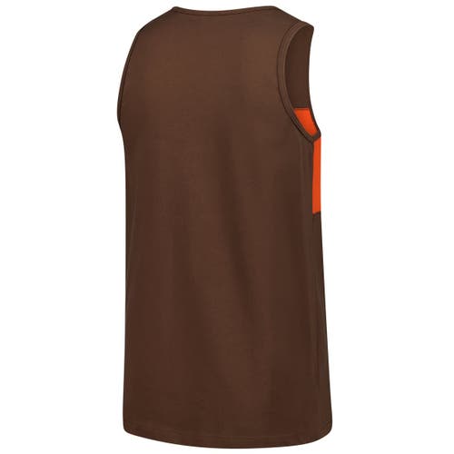 Mitchell & Ness Brown Cleveland Browns Retro Colorblock Tank Top In Brown