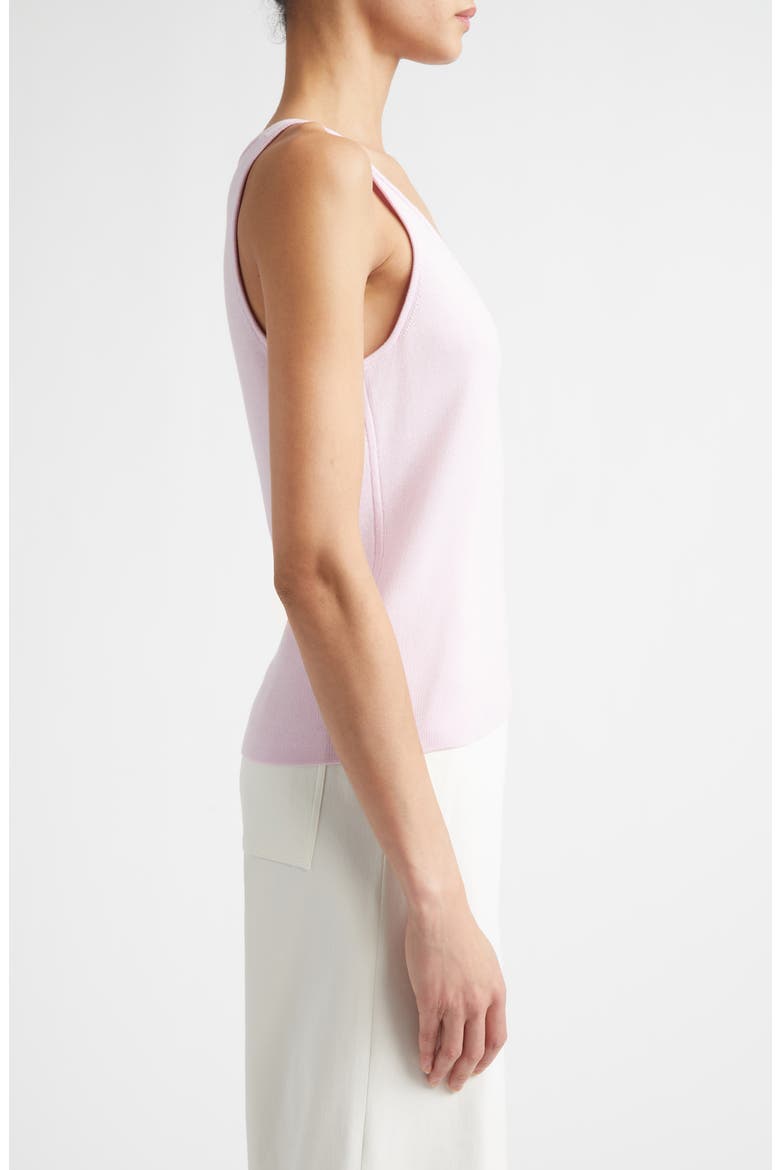 Silk & Cotton Sweater Tank, Alternate, color, PEONY