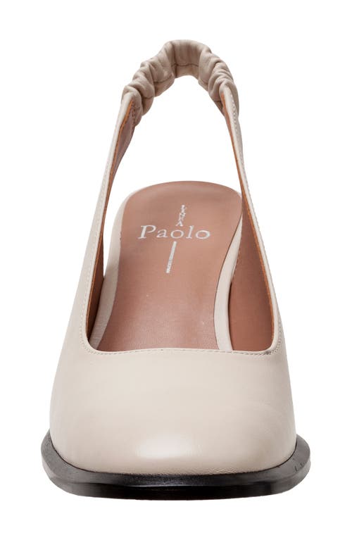 Linea Paolo Giana Block Heel Slingback Pump In Cream