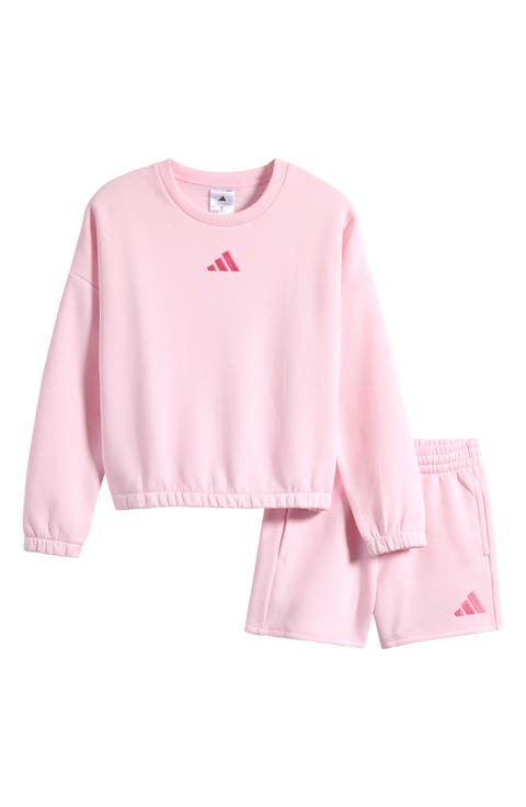 Kids' Fleece Pullover Sweater & Shorts Set (Big Kid)