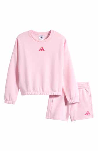 adidas Kids' Fleece Pullover Sweater & Shorts Set