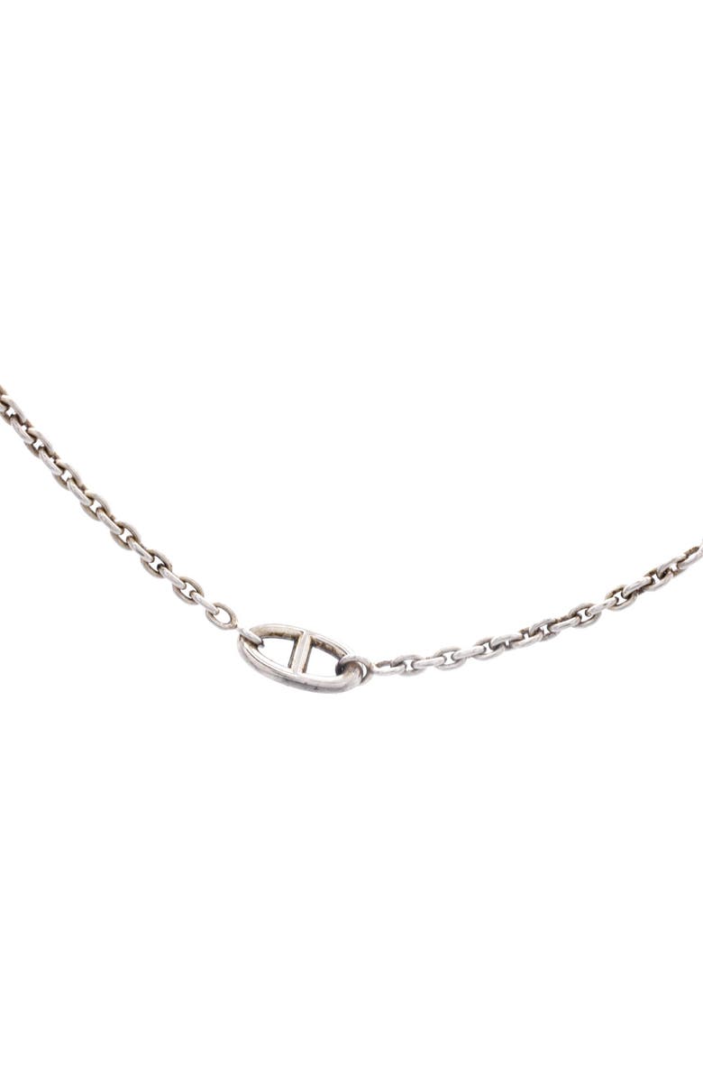 Pre-Owned Hermes Farandole Long Necklace Sterling Silver 160, Main, color, Silver