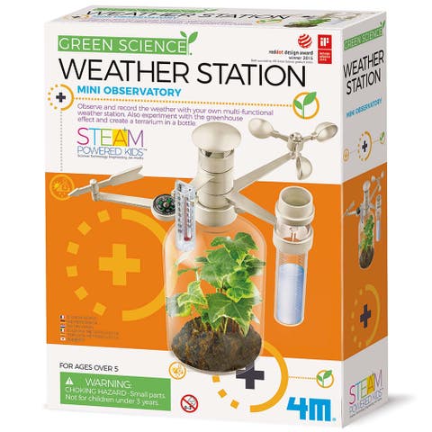 Green Science Weather Station, DIY Mini Observatory Kit, Kids 5+