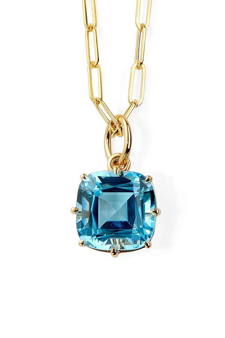 Cushion Charm, Main, color, Blue Topaz
