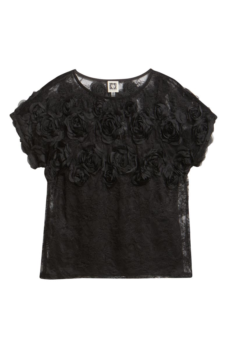 Anne Klein Rosettes & Lace Top, Alternate, color,