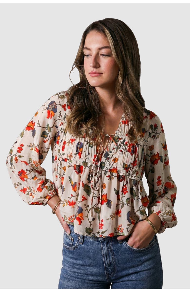 West Of Aurelie Top, Alternate, color, Lucia Floral