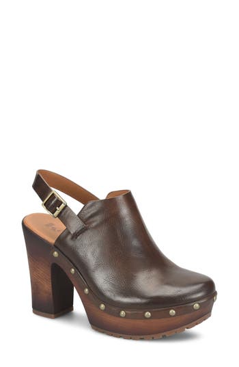 Korks Anika Slingback Clog In Dark Brown