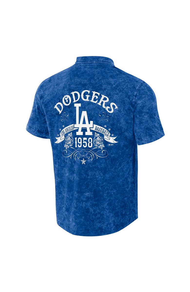 Darius Rucker Collection by Fanatics Men's Darius Rucker Collection by Fanatics Royal Los Angeles Dodgers Denim Team Color Button-Up Shirt, Alternate, color, Royal