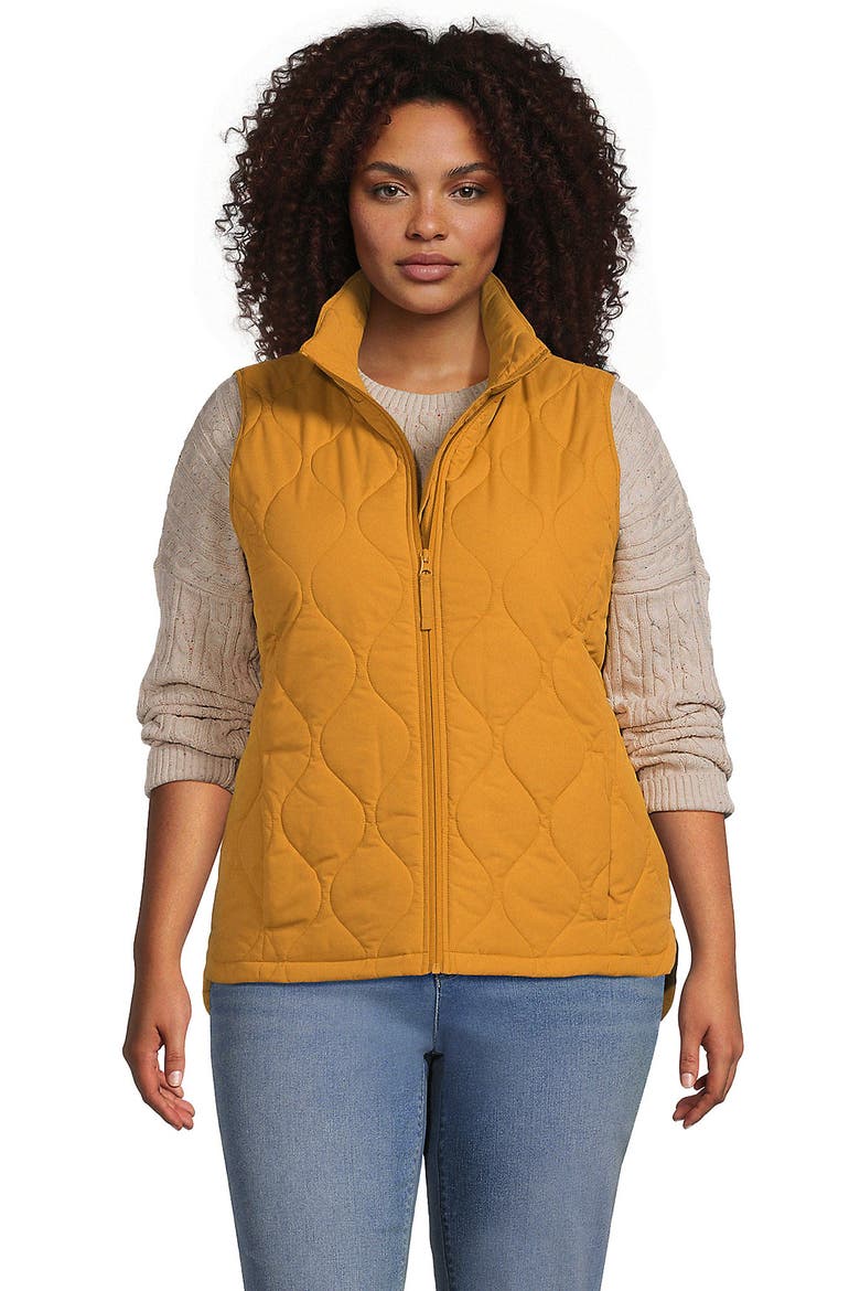 Plus Size FeatherFree Quilted Insulated Vest, Main, color, Vintage Amber