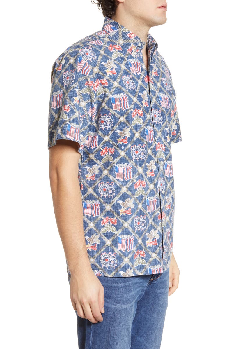 Reyn Spooner Summer Commemorative 2020 Short Sleeve Button-Down Shirt, Alternate, color, 