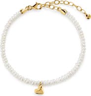 Monica Vinader Mini Heart Freshwater Pearl Bracelet