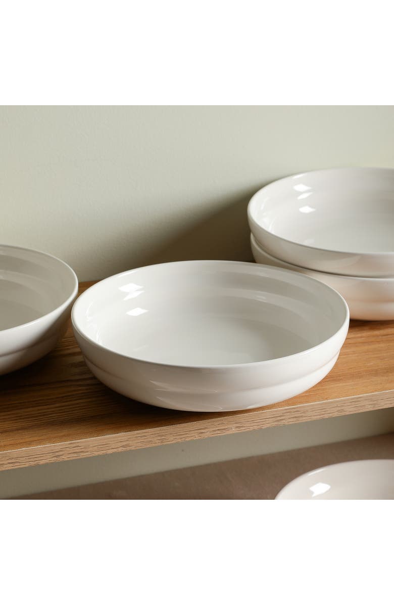 Stone Lain Virtuo Porcelain 4-Piece Pasta Bowl Set, Alternate, color, White