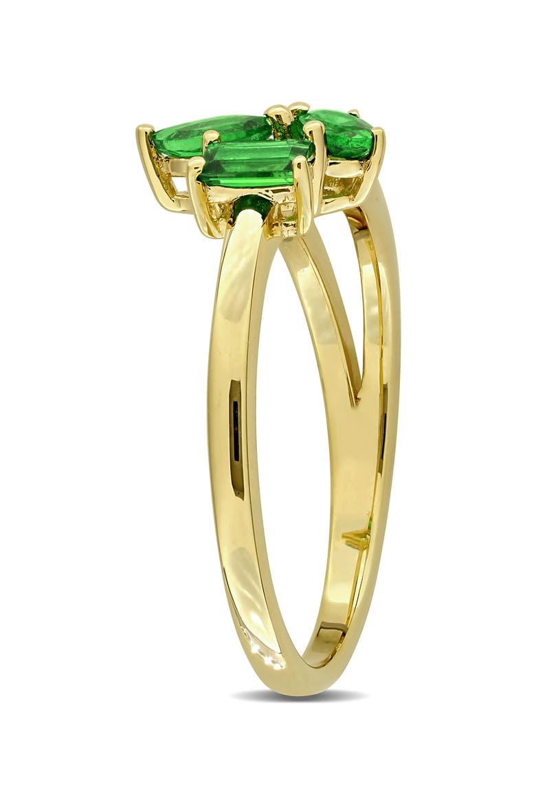 Multiple Cut Tsavorite Cluster Ring, Alternate, color, GREEN