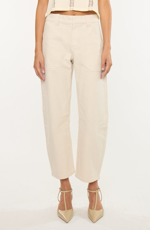 Kancan Serene Low Slung Barrel Jeans In Neutral