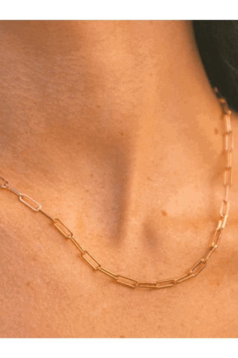 Paperclip Link Necklace Effortless Glamour for Any Occasion, Alternate, color, Gold