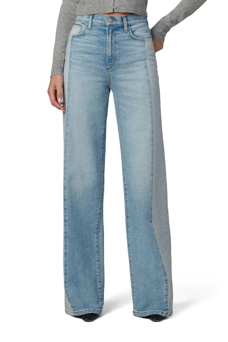 The Mia Pieced Two-Tone High Waist Wide Leg Jeans, Main, color, PATIENCE