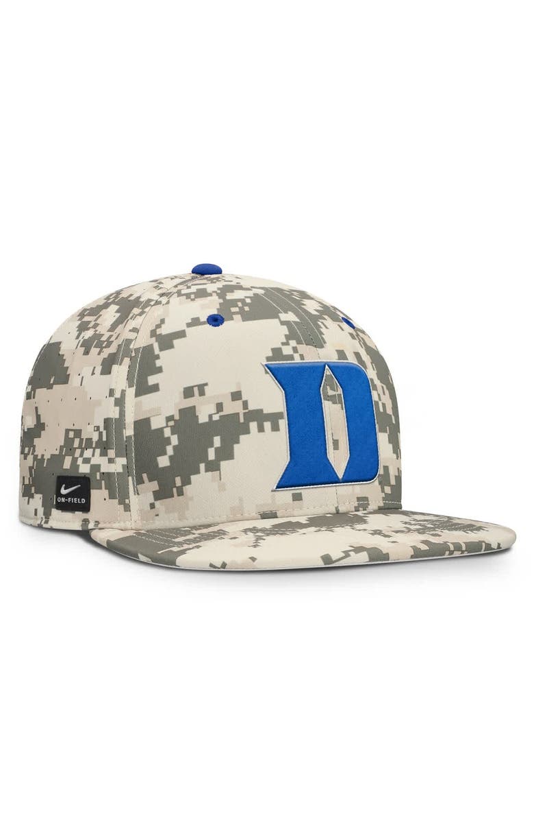 Nike Men's Nike Digital Camo Duke Blue Devils 2025 Dugout True Performance Fitted Hat, Alternate, color, Camo