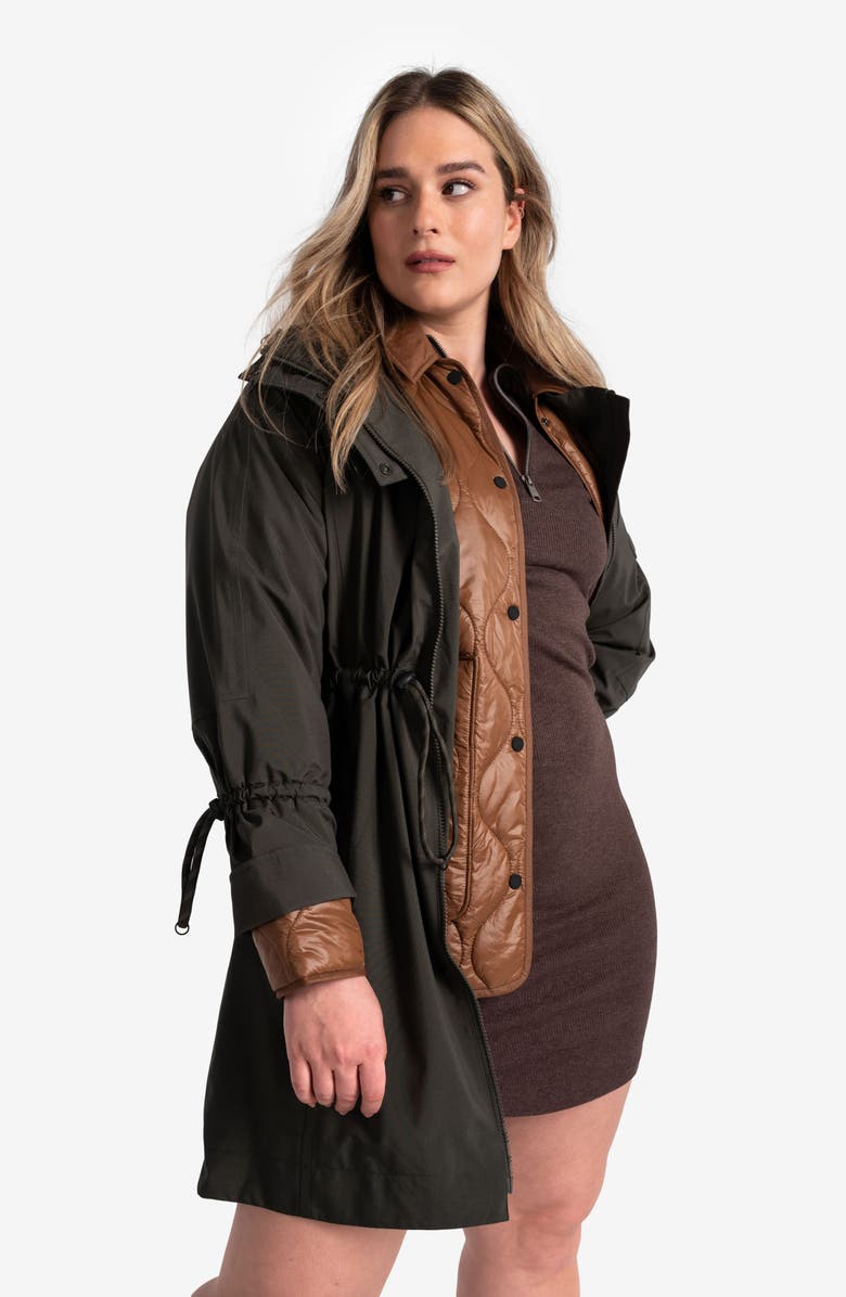 Lole Piper Waterproof Oversize Rain Jacket, Alternate, color, Olive