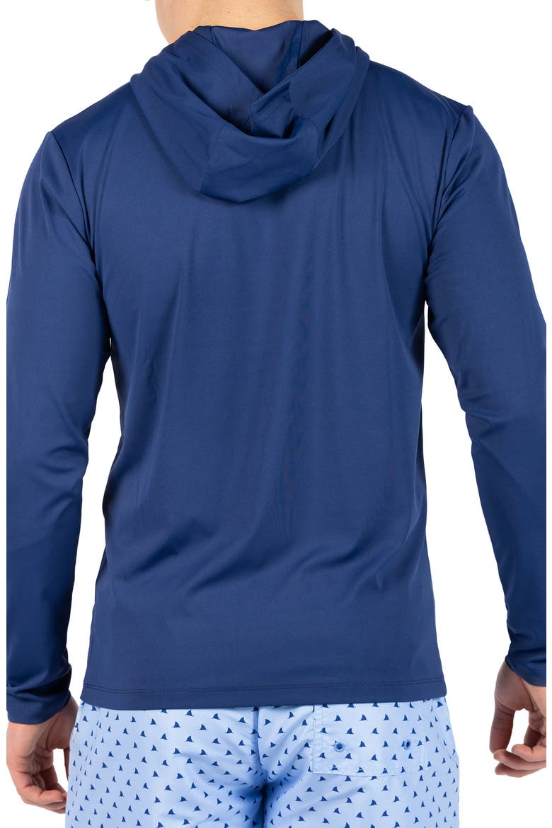 SPF 30+ Long Sleeve Hooded Rashguard, Alternate, color, NAVY