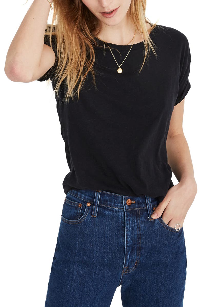 Madewell 'Whisper' Cotton Crewneck Tee, Main, color,